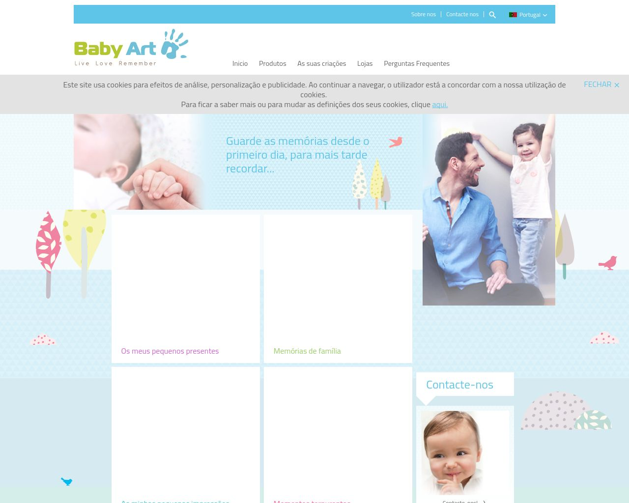 Site de imagem baby-art.pt em 1280x1024