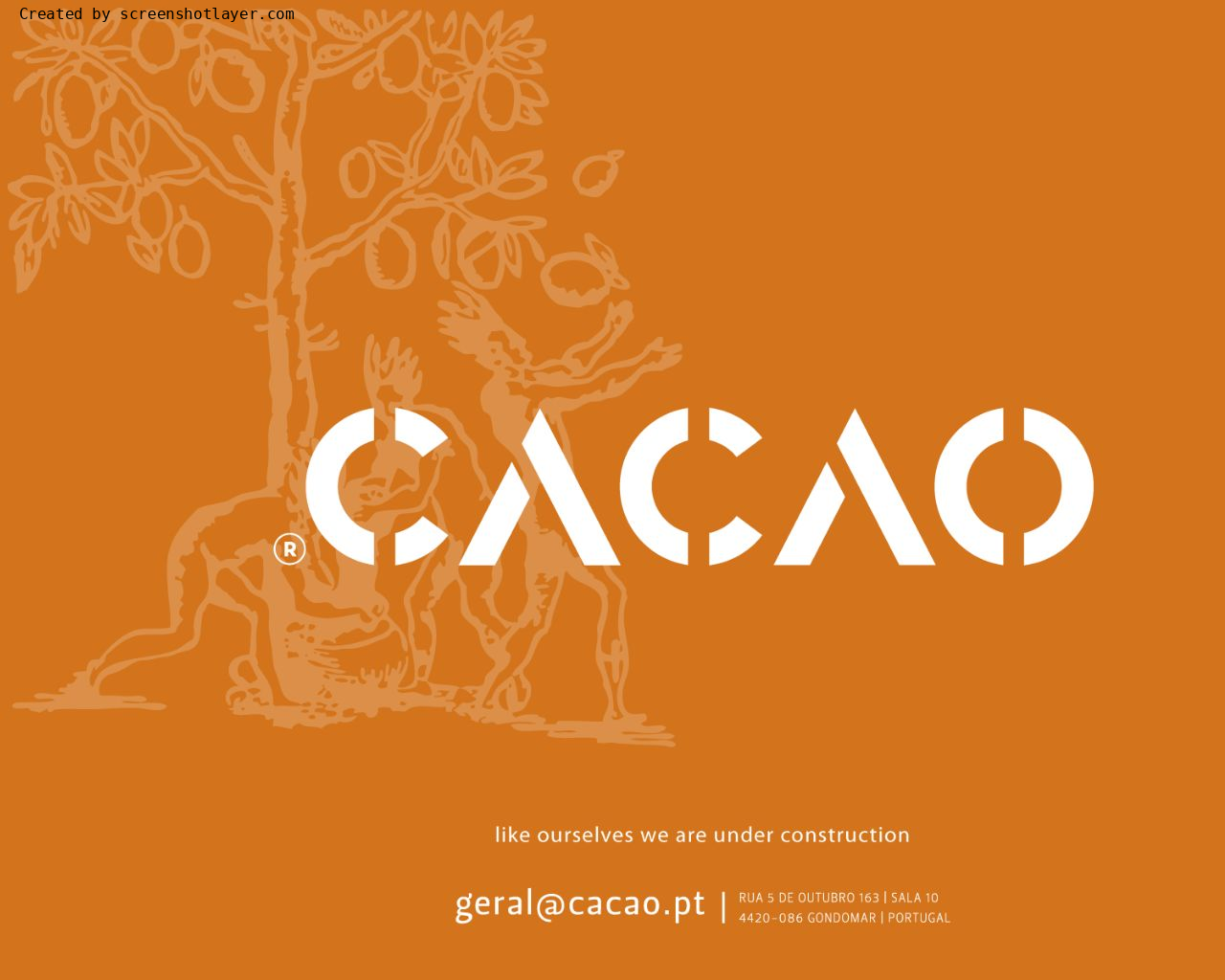 Site de imagem cacao.pt em 1280x1024