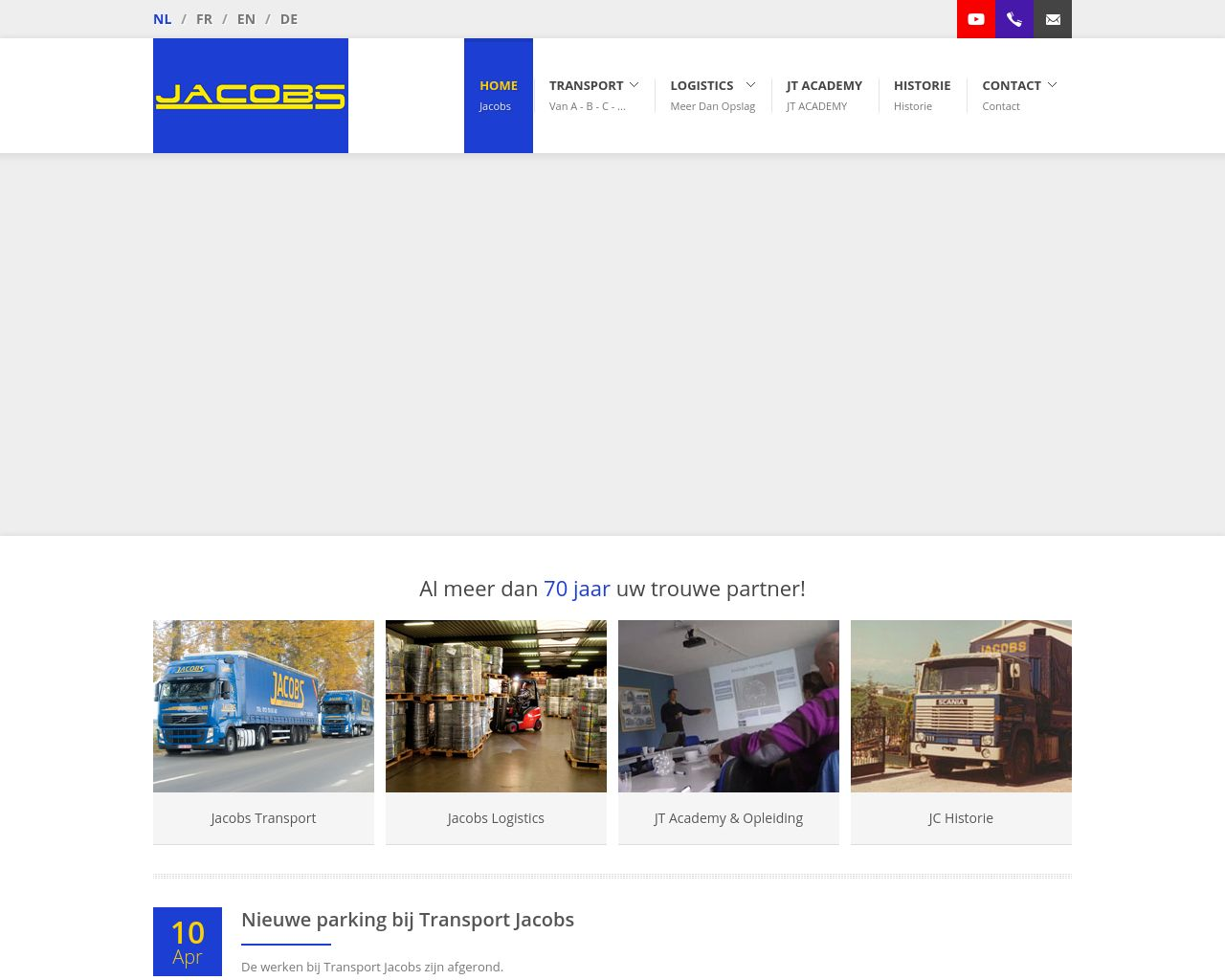 Site de imagem jacobs-transportes.pt em 1280x1024