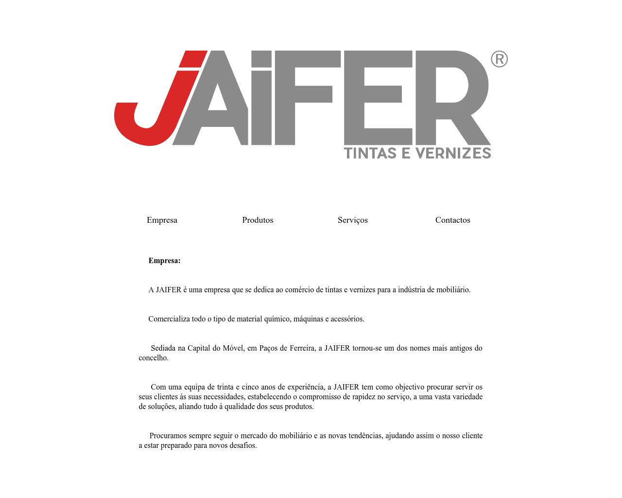 Site de imagem jaifer.pt em 1280x1024