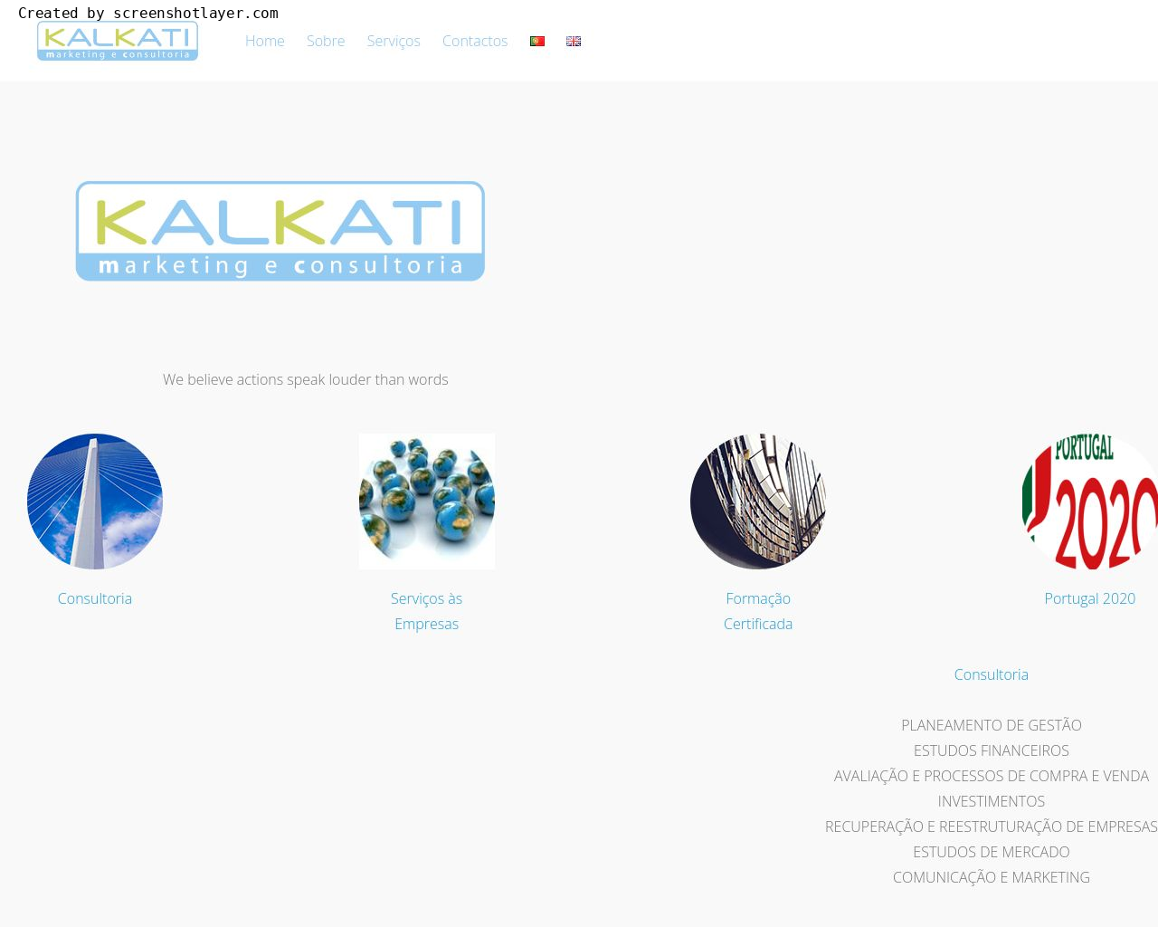 Site de imagem kalkati.pt em 1280x1024
