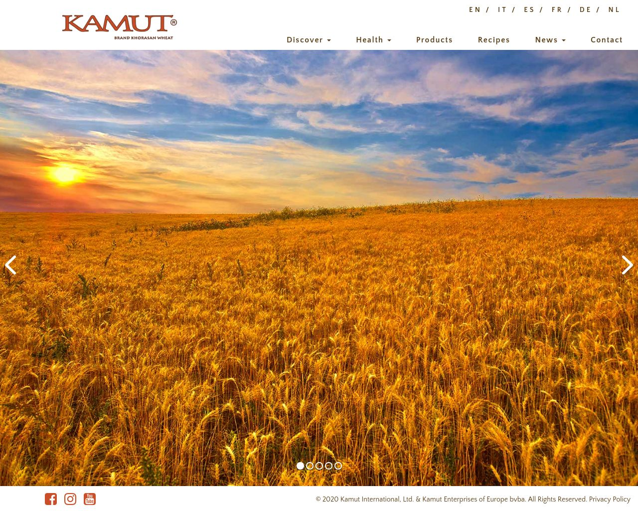Site de imagem kamut.pt em 1280x1024