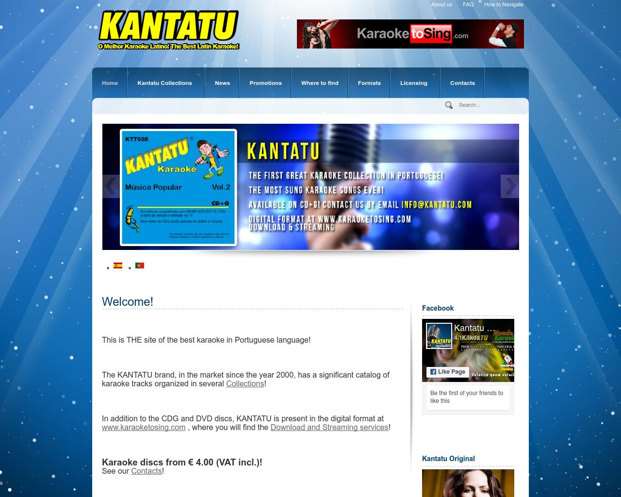 Site de imagem kantatu.pt em 1280x1024