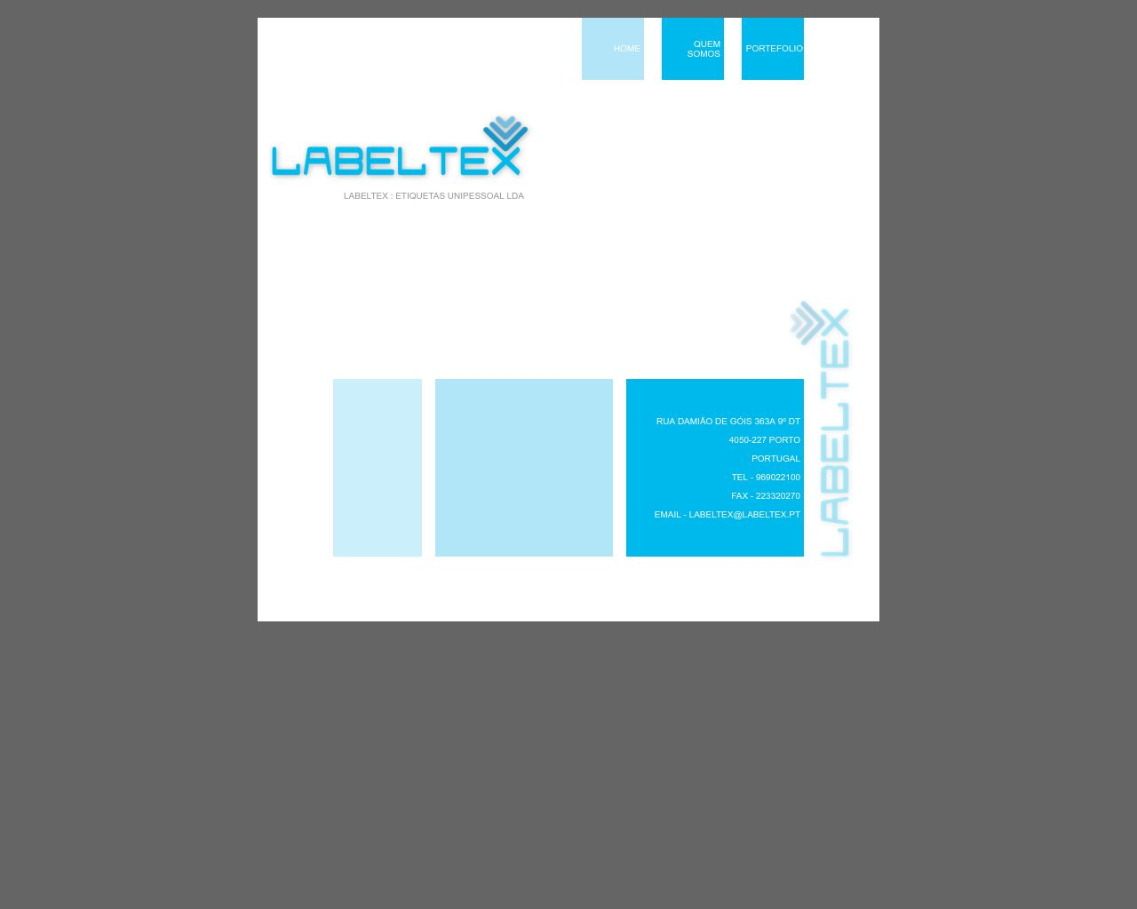 Site de imagem labeltex.pt em 1280x1024